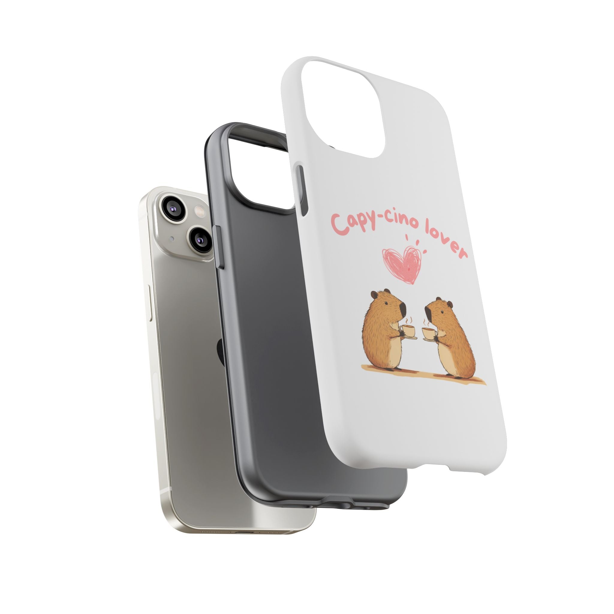 Cute Capybara Phone Case  (Capy-cino Lover Series)