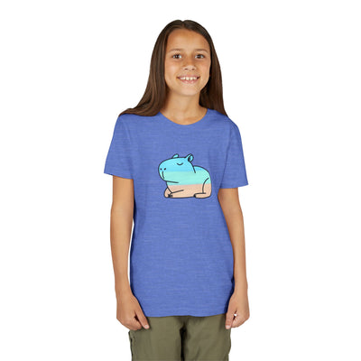 Capy Life Kids Coastal Capybara Tee – Beach Graphic Youth T-Shirt
