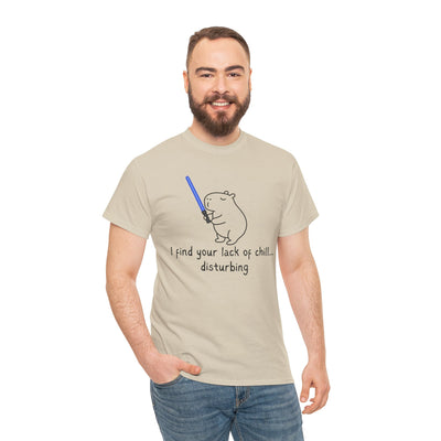 "I find your lack of chill disturbing" Capybara Jedi Heavy Tee