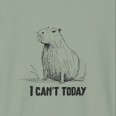 Funny Adult Tee - "I Can't Today" Capybara Softstyle Tee