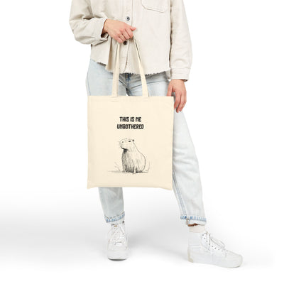 This Is Me Unbothered Capybara Canvas Tote Bag
