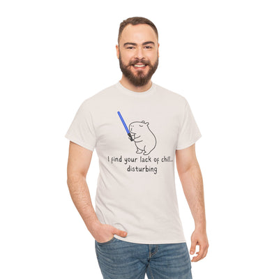 "I find your lack of chill disturbing" Capybara Jedi Heavy Tee
