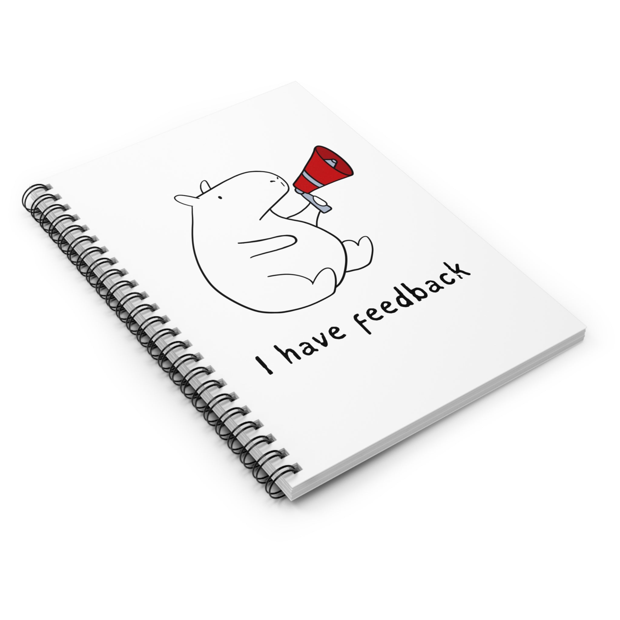 Funny Capybara Notebook – “I Have Feedback” Sarcastic Work Journal
