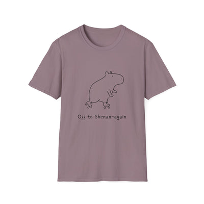 "Off to Shenan-again" Capybara Funny Adult Tee