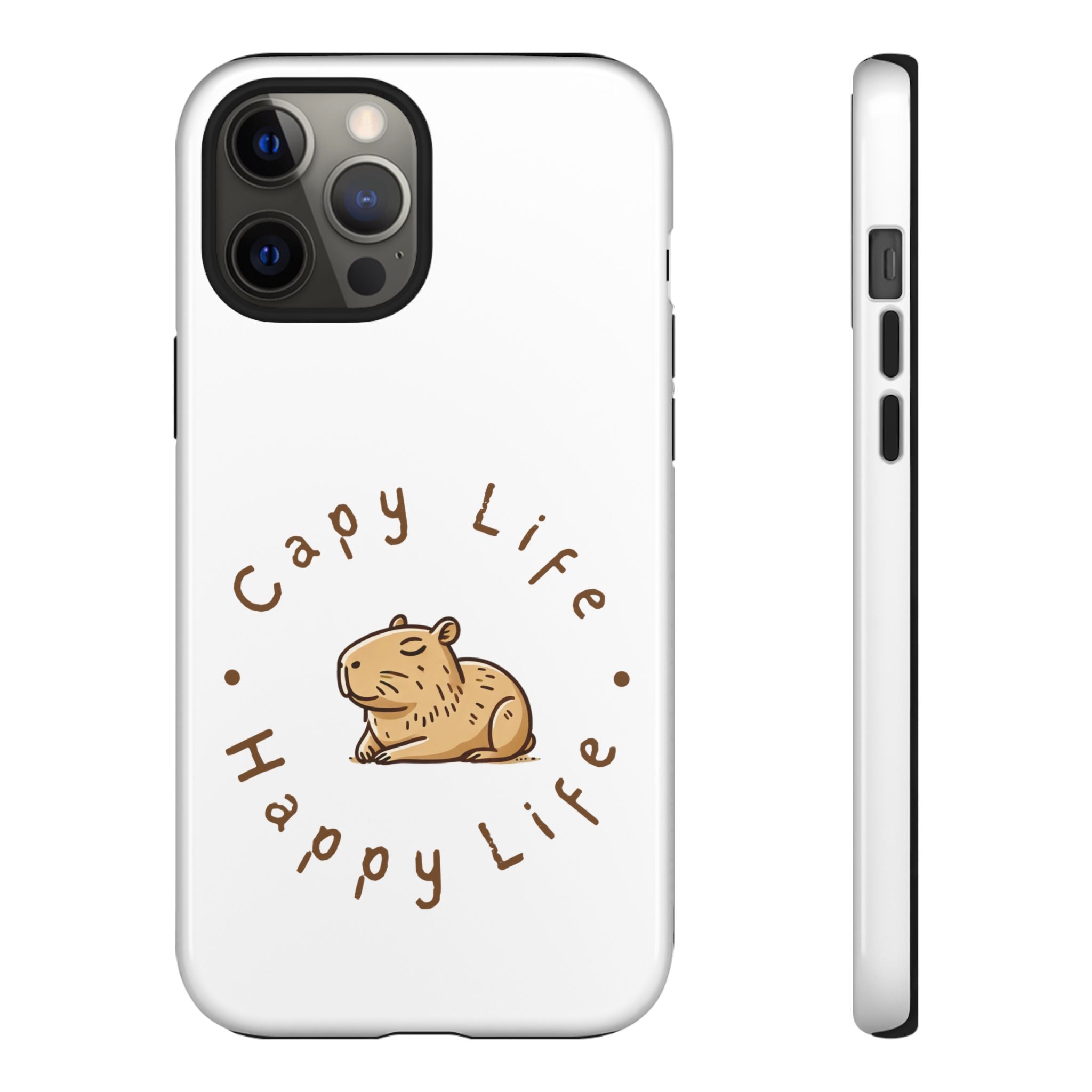 Capy Life Happy Life Signature Logo Phone Case