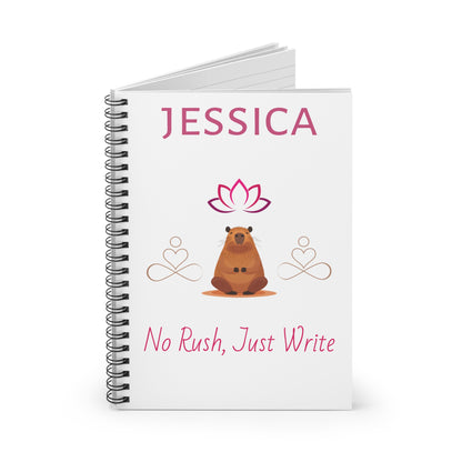 Zen Capybara Personalized Notebook | Mindfulness & Self-Care Journal | Unique Gift Notebook