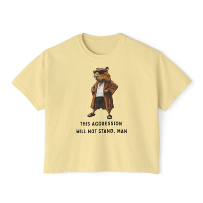 Capybowski 'This Aggression Will Not Stand, Man'  - Boxy Tshirt