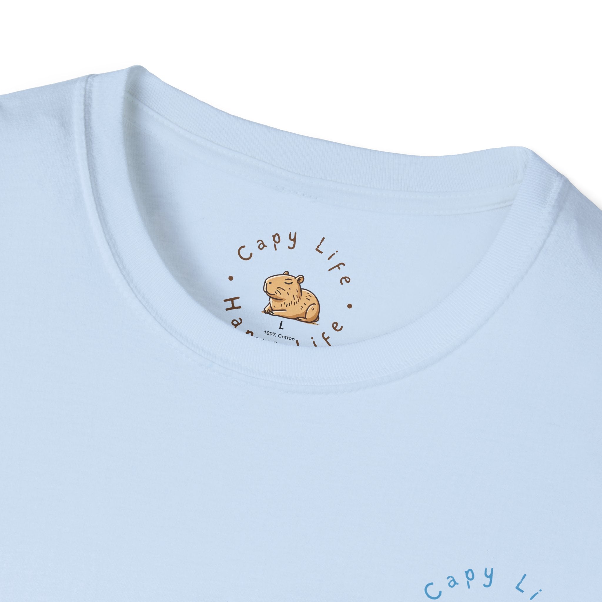 Ocean Chill Capybara Unisex Softstyle T-Shirt - Relaxed Fit Graphic Tee