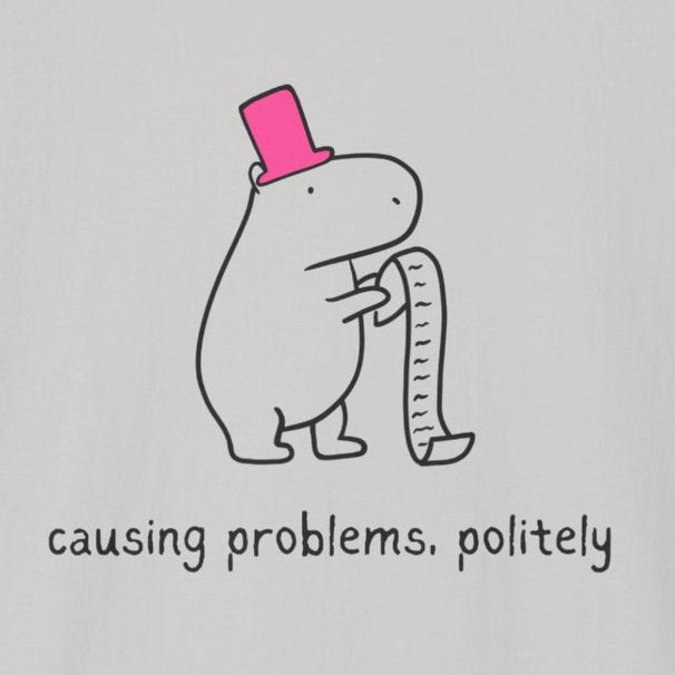 "Causing Problems Politely" Funny Capybara Softstyle Tee