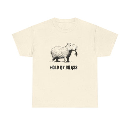 Hold My Grass T-Shirt | Funny Chill Graphic Heavy Cotton Tee