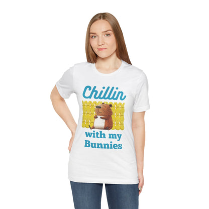 Chillin with my Bunnies - Unisex Jersey Tee (ADULT)