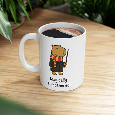 "Magically Unbothered" Capybara Wizard Coffee Mug