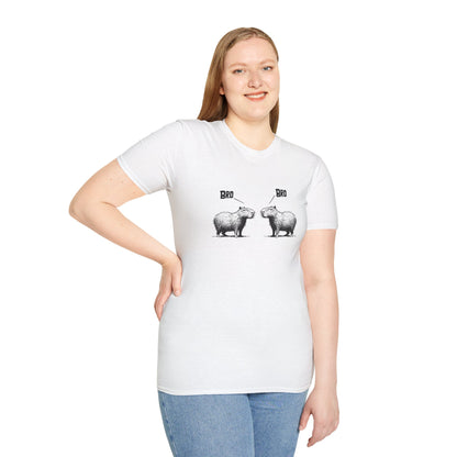 Funny Capybara Bro T-Shirt, Animal Lover Gift, Cute Humor Tee, Unisex Casual Wear, Fun Birthday Present, Quirky Graphic Shirt