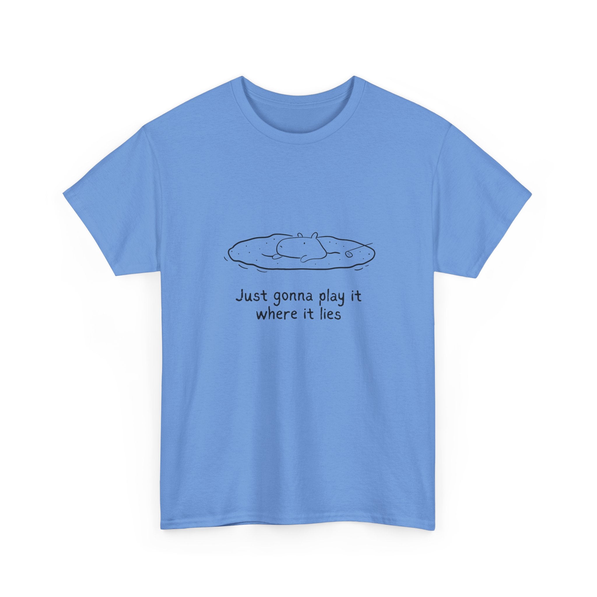 Just Gonna Play It Where It Lies – Funny Capybara Golf Heavy Tee