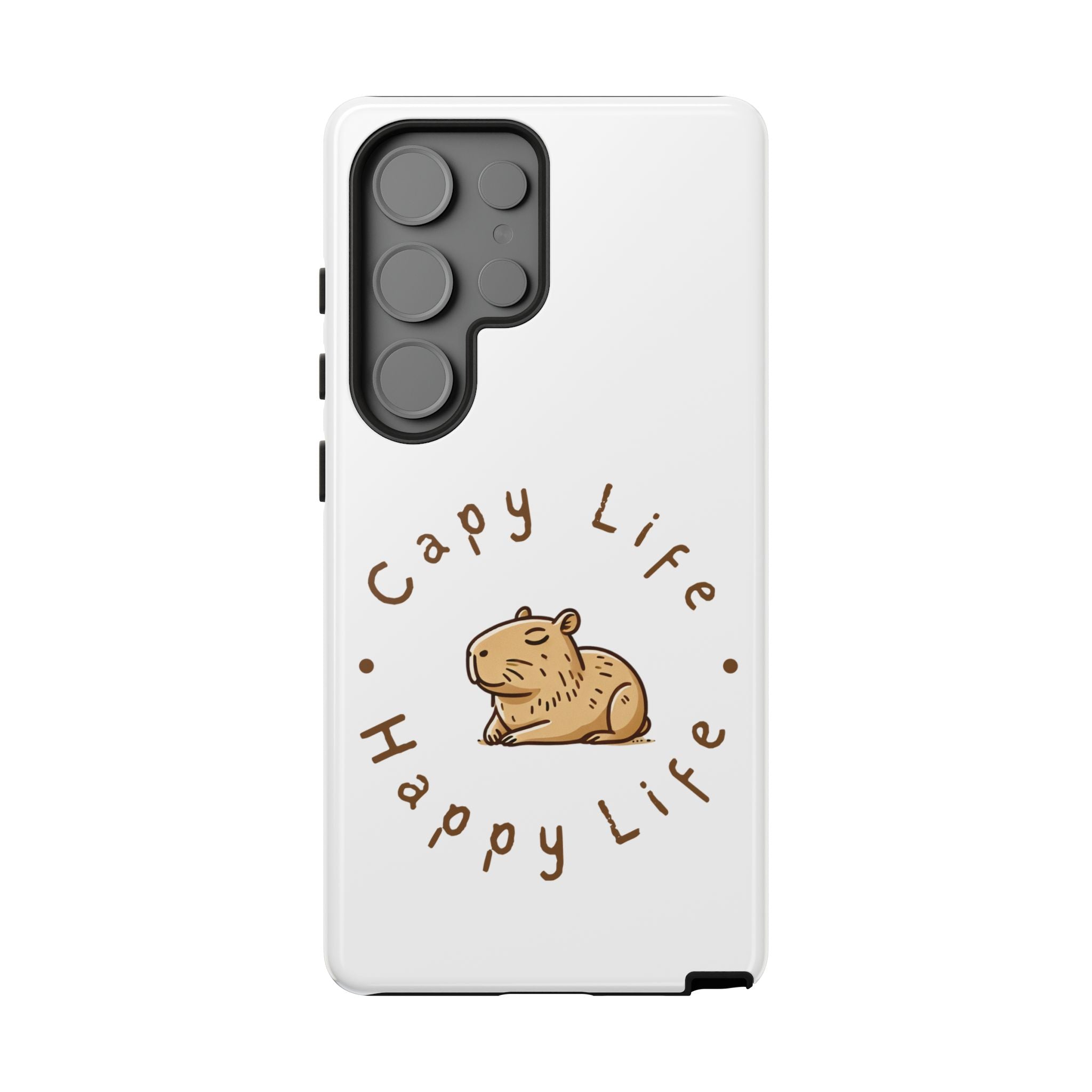 Capy Life Happy Life Signature Logo Phone Case