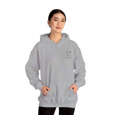 America Hoodie - Patriotic Capybara "Red White & Chill" Adult Hoodie