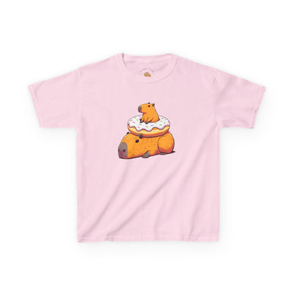 Kids Tee - Capybaras Stuck in Donut Funny Graphic Design