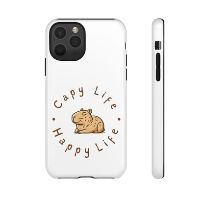 Capy Life Happy Life Signature Logo Phone Case