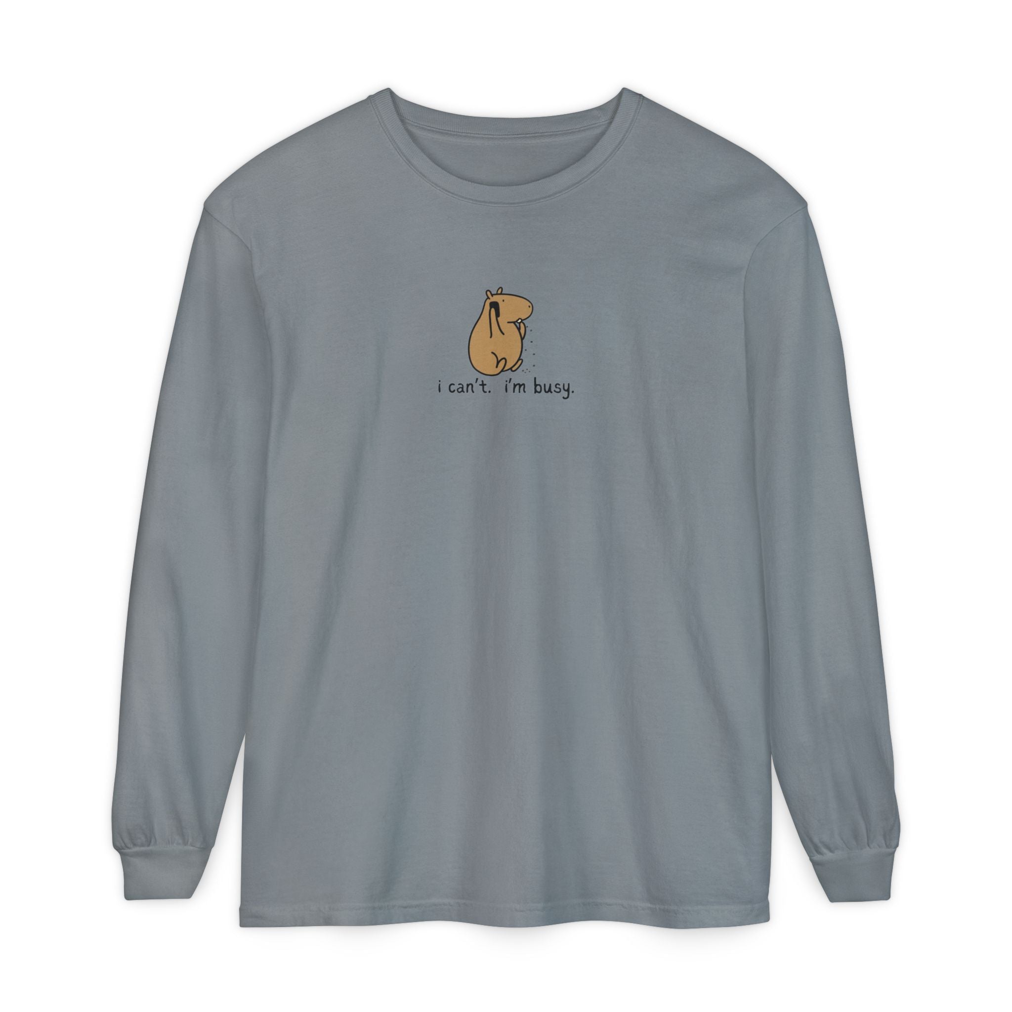 I'm Busy Capybara Long Sleeve Tee