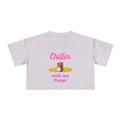 Photo Style Chillin' with My Peeps Women's Crop Tee