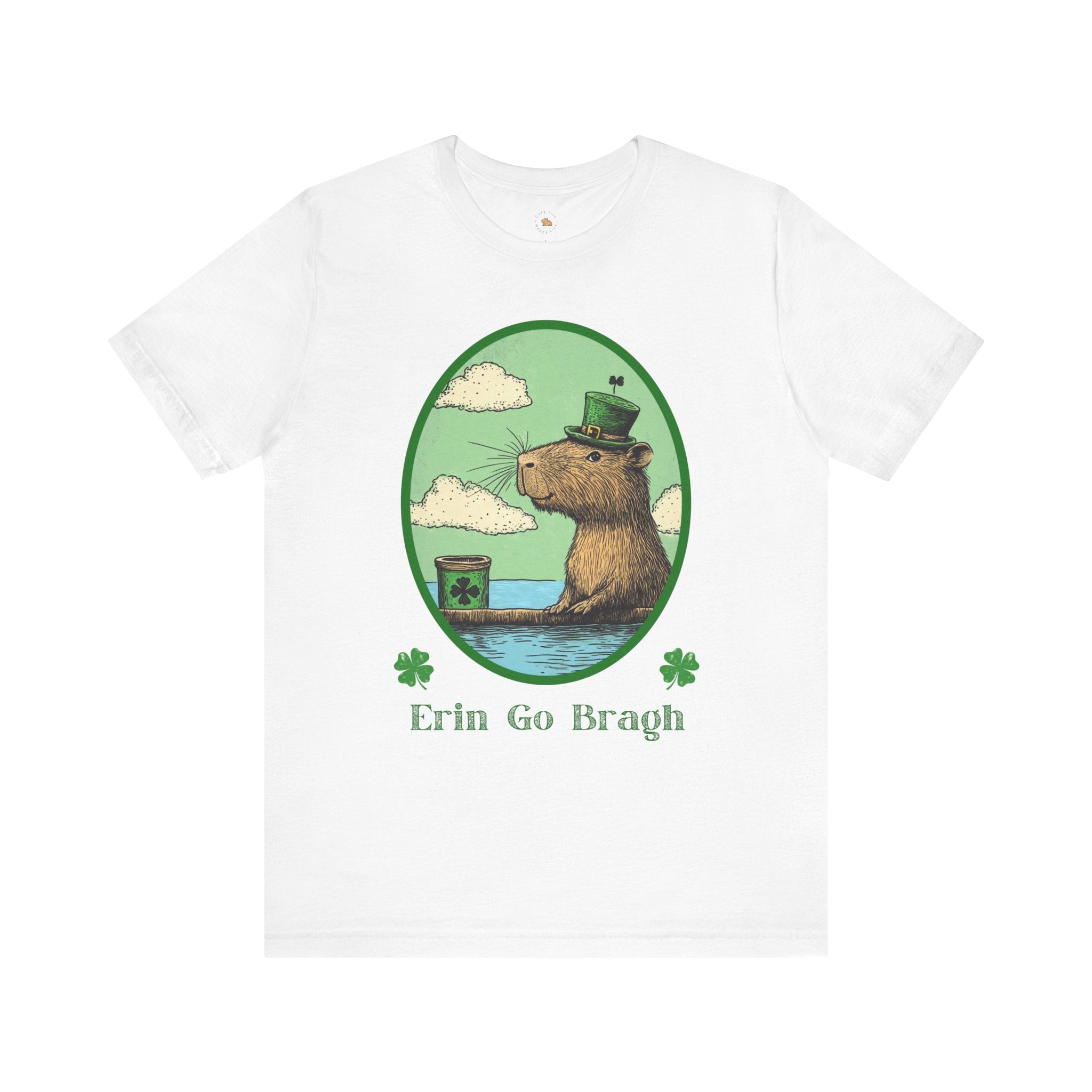 St Patrick's Day Erin Go Bragh Tee -  Capybara Swim Up Bar Unisex Jersey Short Sleeve Shirt