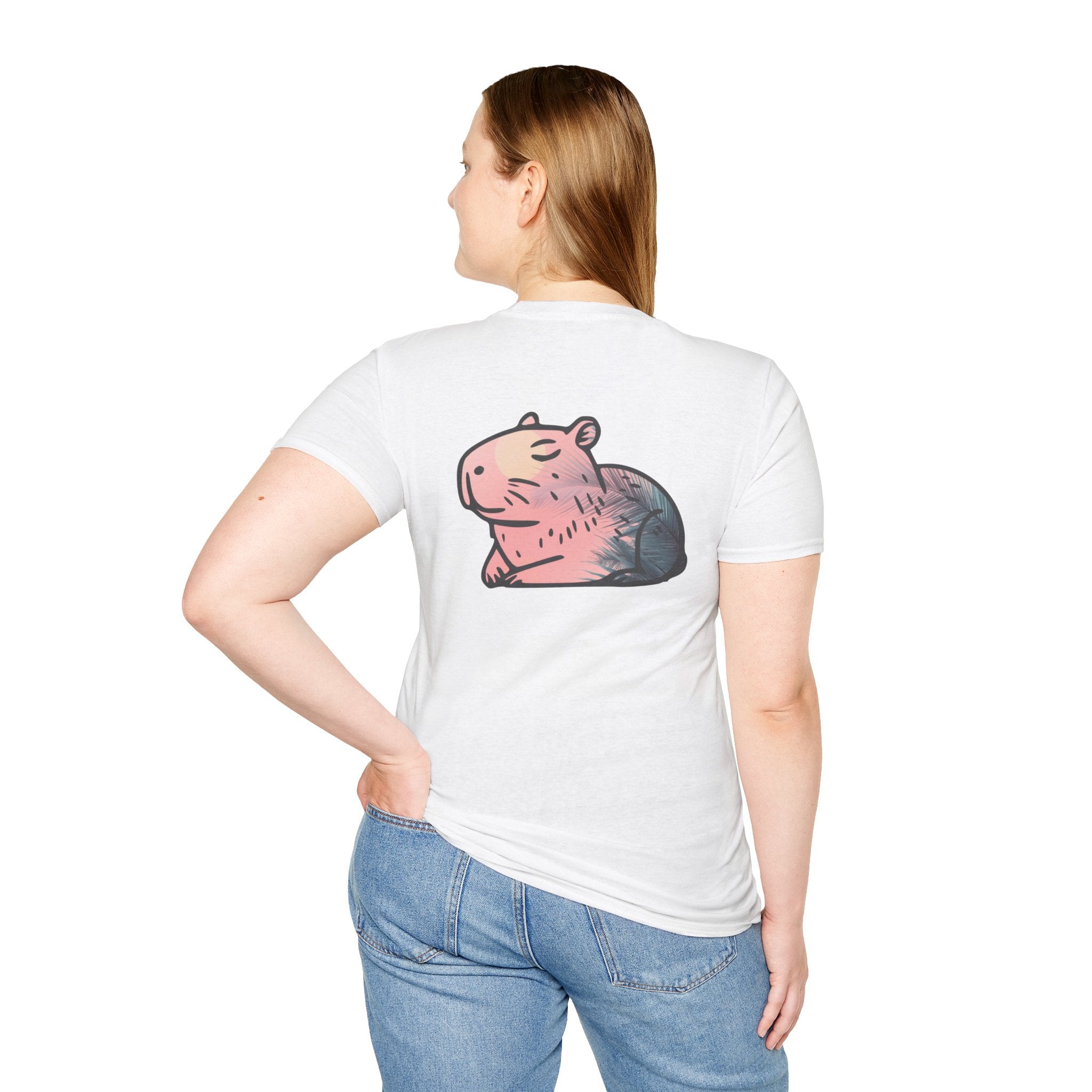 Chill Capybara Unisex Softstyle T-Shirt - Relaxed Fit Graphic Tee