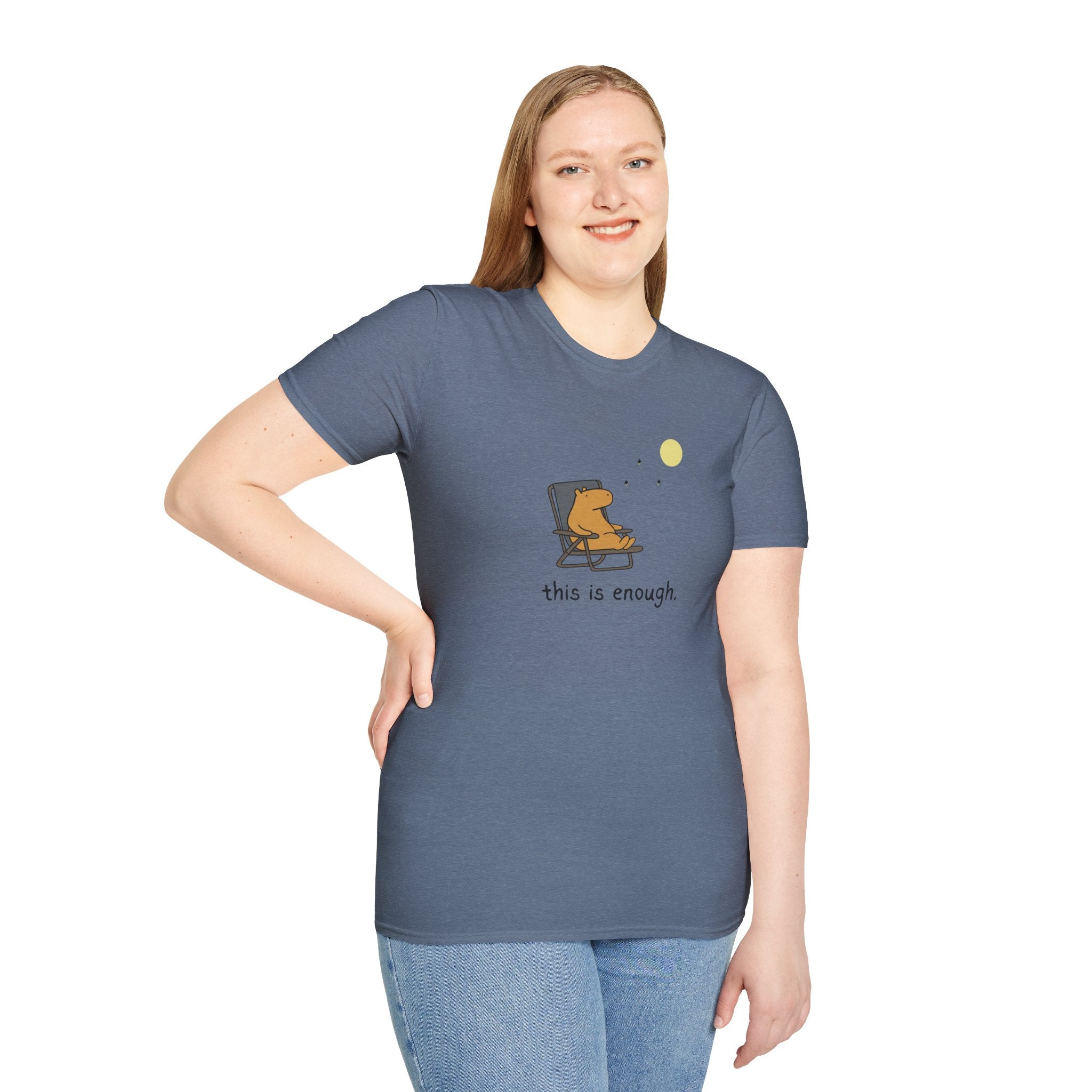 “This Is Enough” Capybara Moonlight Softstyle Tee