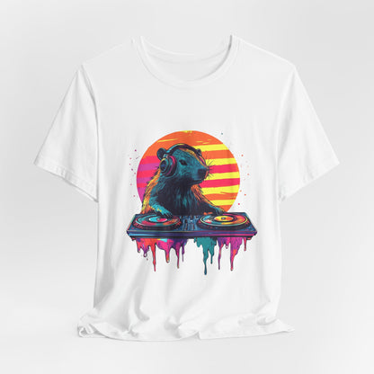 DJ Capybara Doublepaw Disk - Unisex Short Sleeve Tee