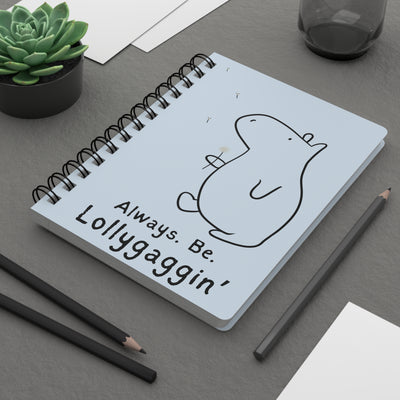 Funny Capybara Notebook – “Always Be Lollygaggin’” Journal | Cute Minimalist Writing Notebook