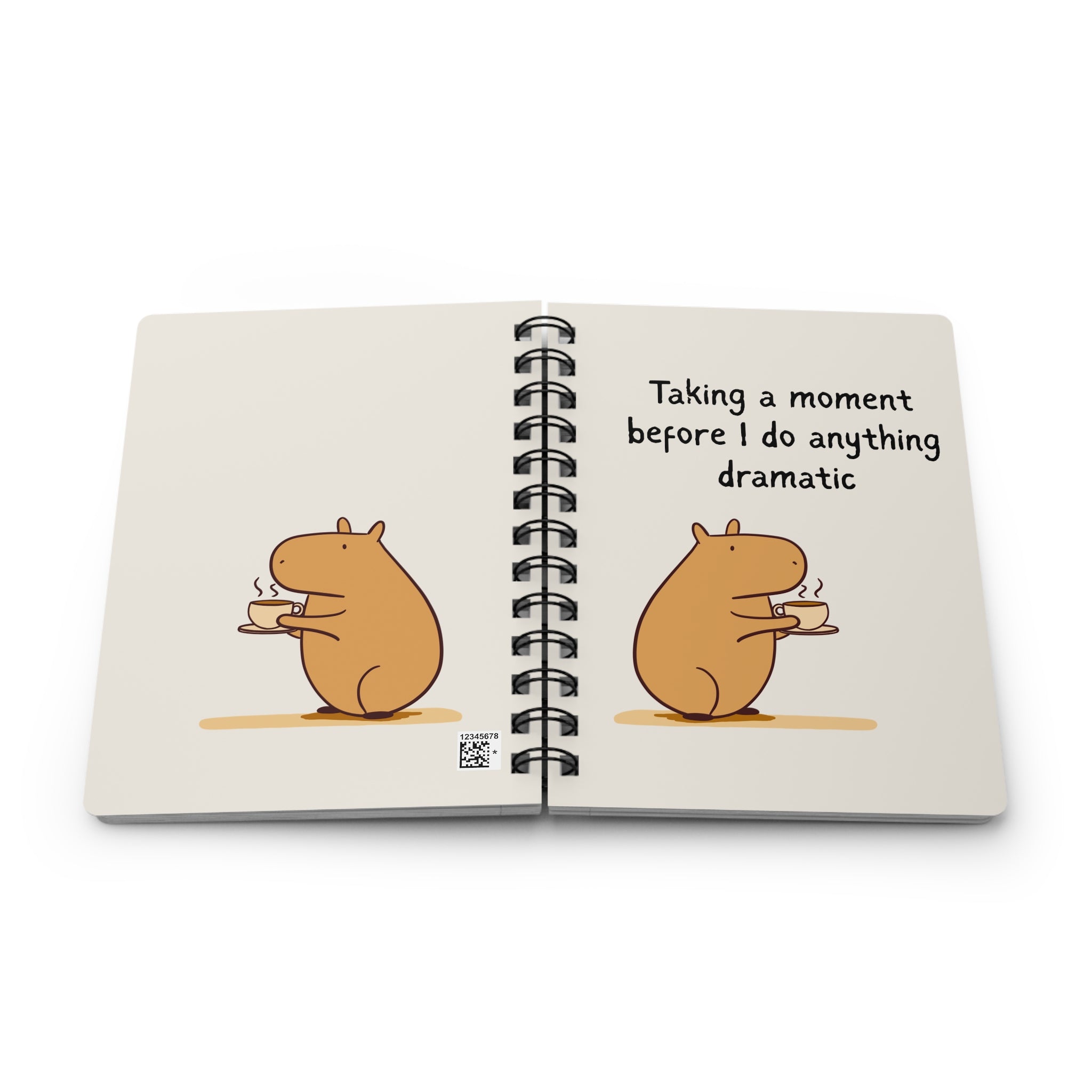 Funny Capybara Notebook – “Taking a Moment” Sarcastic Work Journal