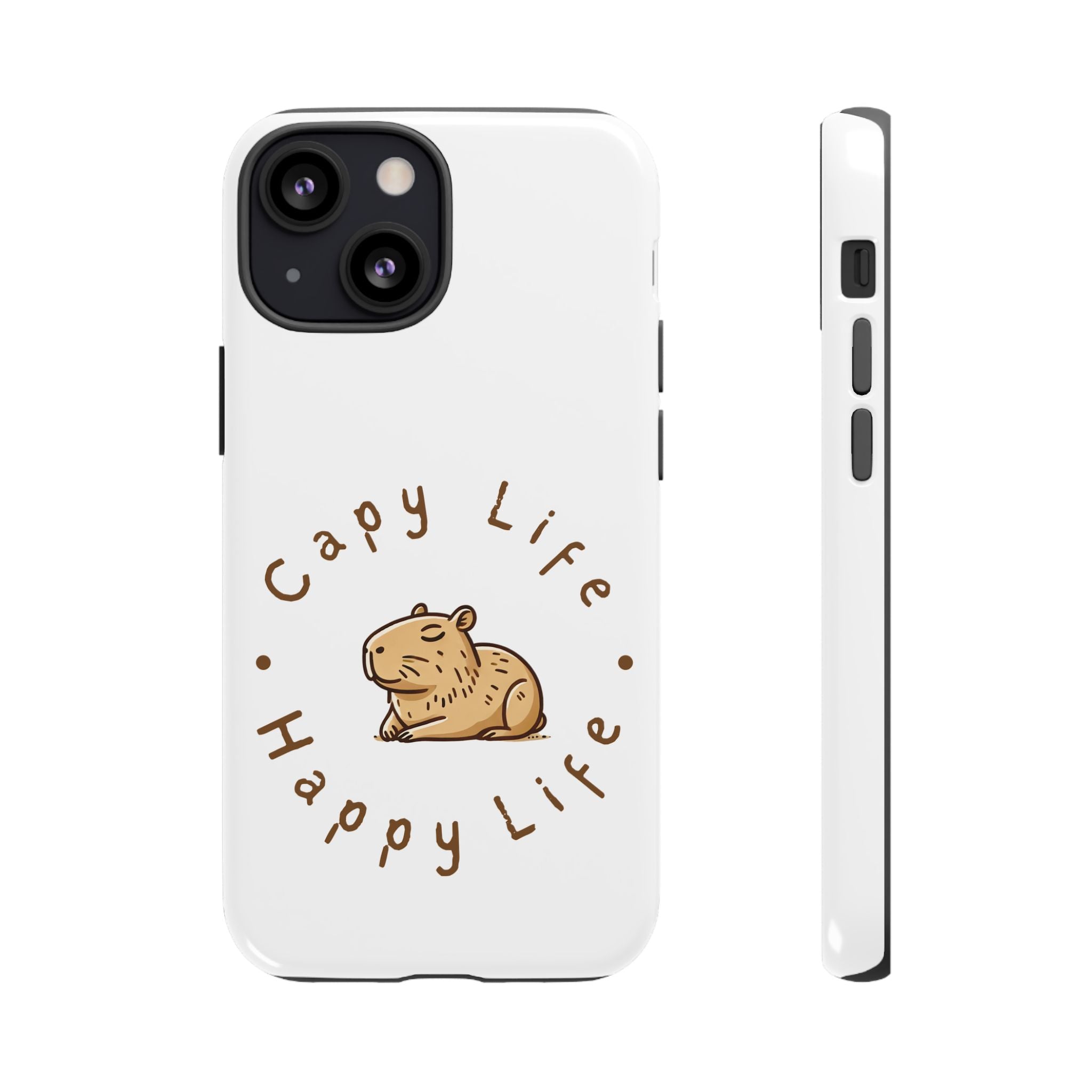 Capy Life Happy Life Signature Logo Phone Case