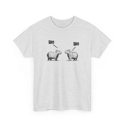 "Bro, Bro" Funny Capybara Bros Graphic Adult Heavy Tee