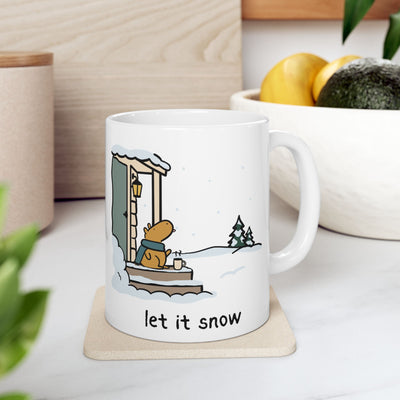 Let it Snow Capybara Coffee Mug