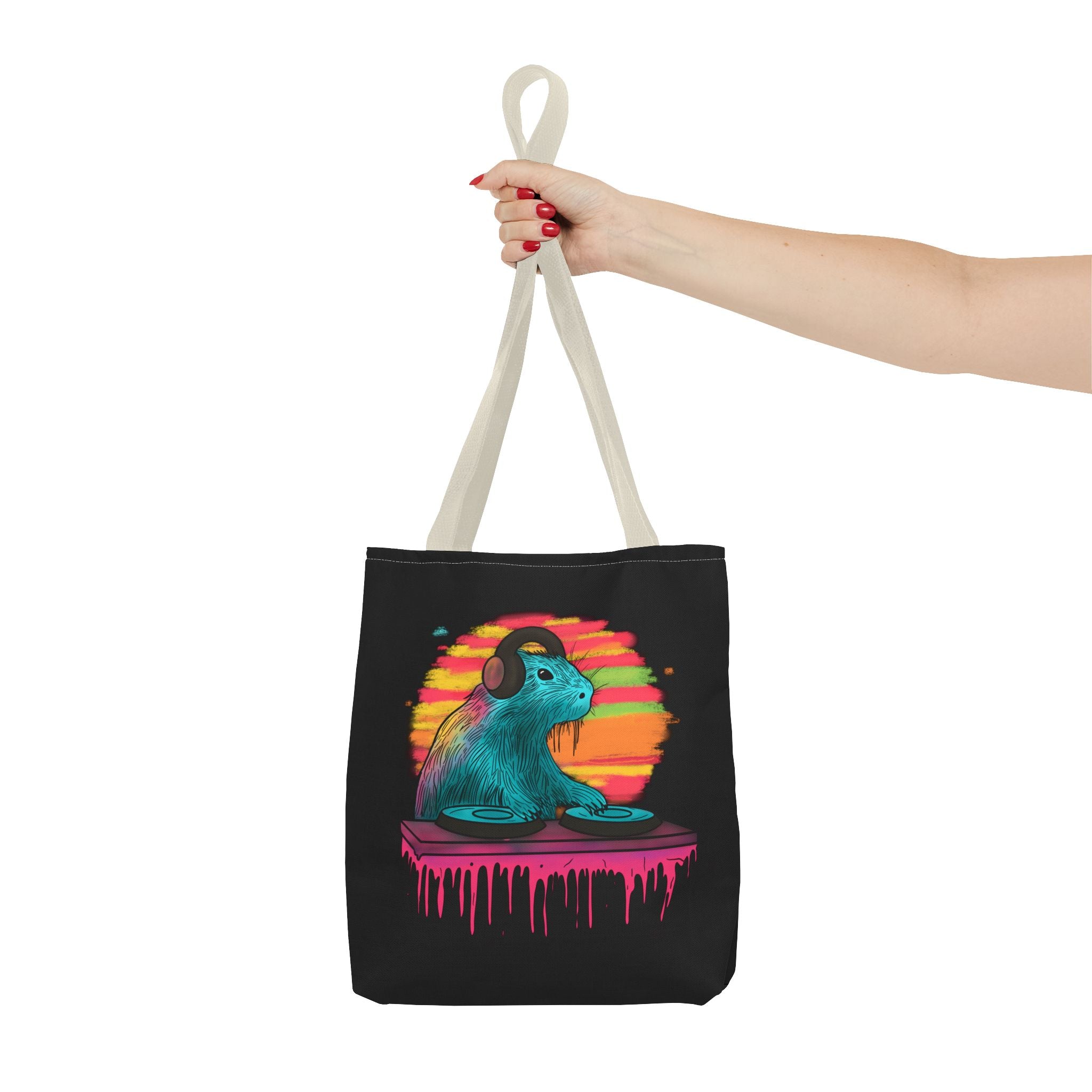 DJ Capybara Music Lover Canvas Tote Bag