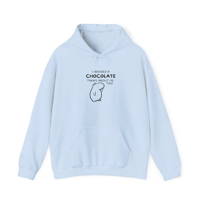 I Wonder If Chocolate Thinks About Me Too | Funny Capybara Hoodie