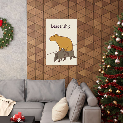 Funny Leadership Capybara Wall Art – Office Poster Print