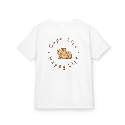 Kids Capybara Life Tee - Happy Life Graphic T-Shirt for Children