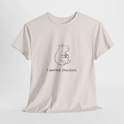 Funny Easter Capybara T-Shirt – “I Wanted Chocolate” Minimalist Easter Shirt, Cute Spring Graphic Tee