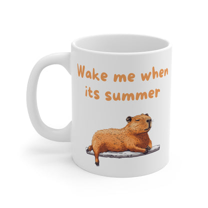 Wake Me When It's Summer - Fun Accent Coffee Mug