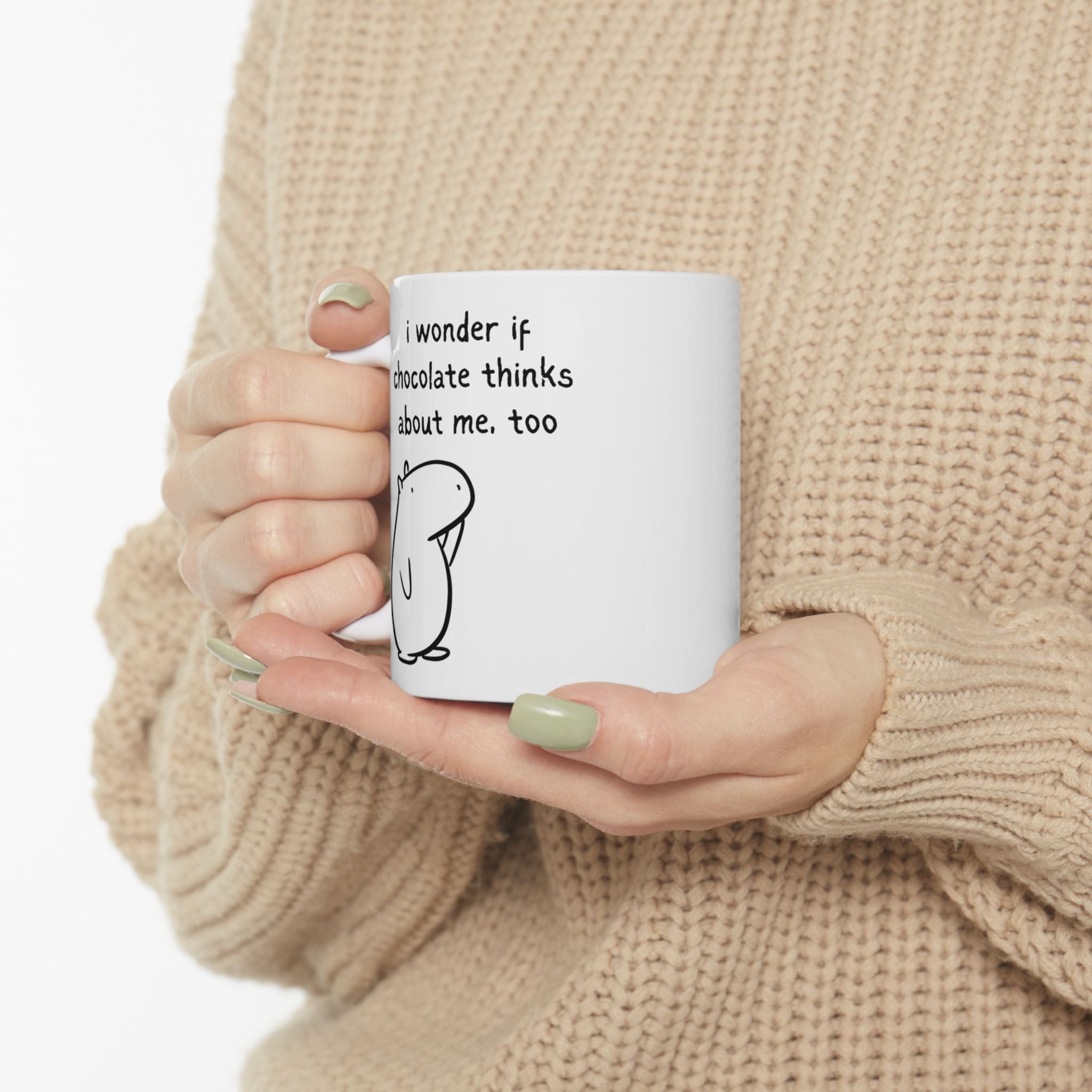 Wonder If Chocolate Thinks About Me Too Capybara Mug