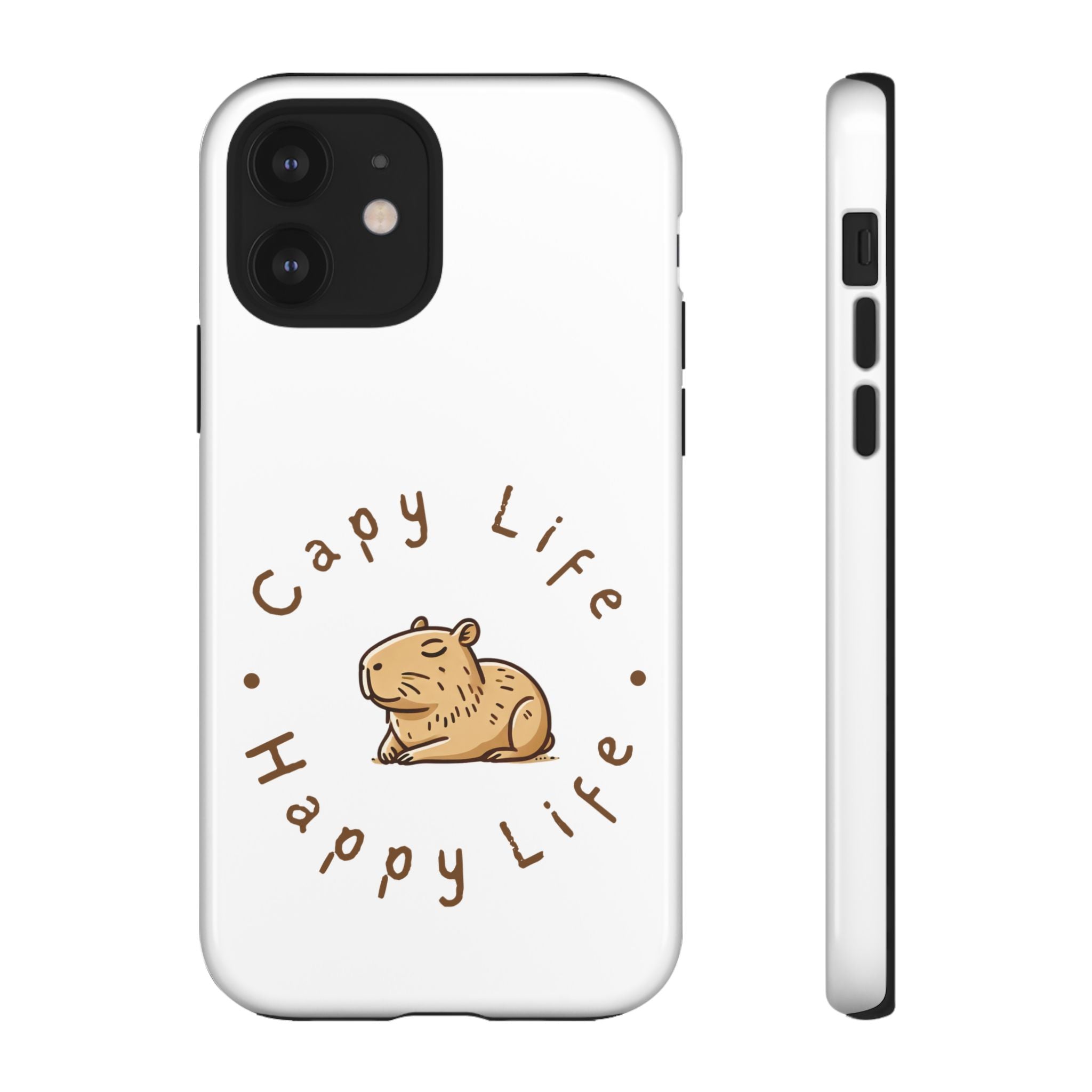 Capy Life Happy Life Signature Logo Phone Case