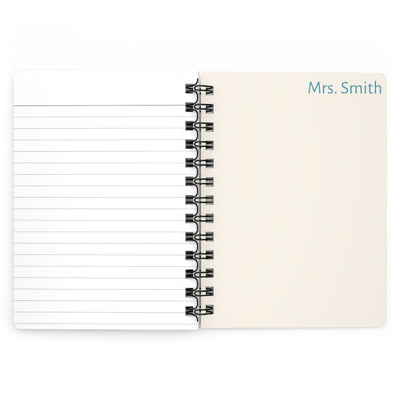Personalized Teacher Appreciation Notebook – Custom End of Year Teacher Gift – “Wake Me Up When It’s Summer”