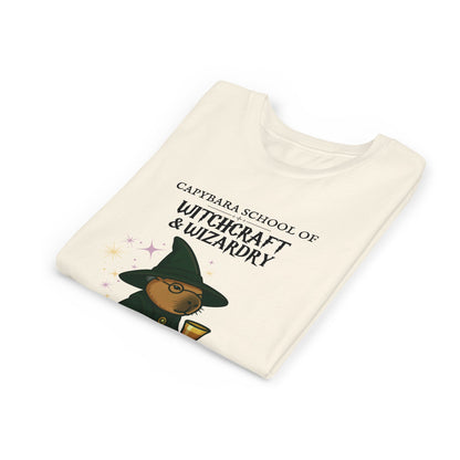 Whimsical Youth Tee - Capybara Professor McGonagall Shirt, Capybara School of Witchcraft & Wizardry, Funny Harry Potter Parody | Magical Fandom Gift |  Unisex Tee