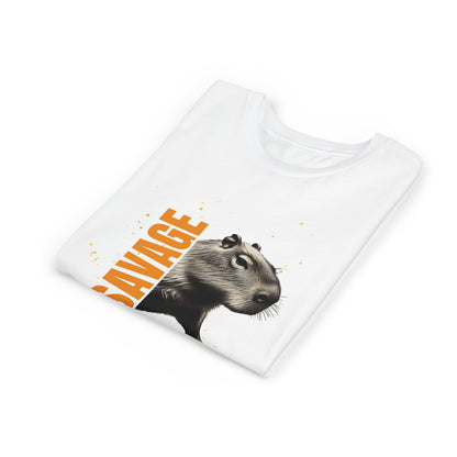 Personalized Streetwear Capybara 'Savage' Design - Youth Unisex Tee