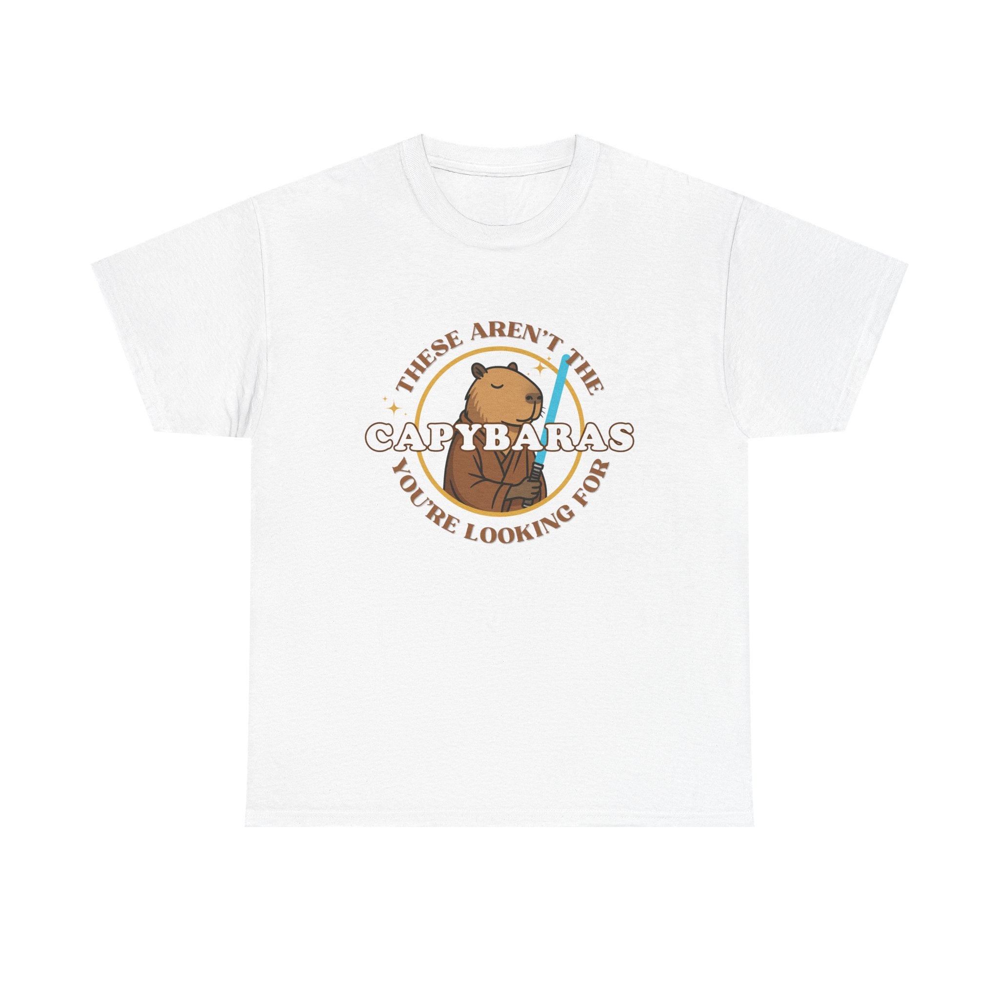 Star Wars Parody Shirt – These Aren’t the Capybaras You’re Looking For – Obi-Wan Capybara – Funny Nerd Gift - Unisex Adult Tee