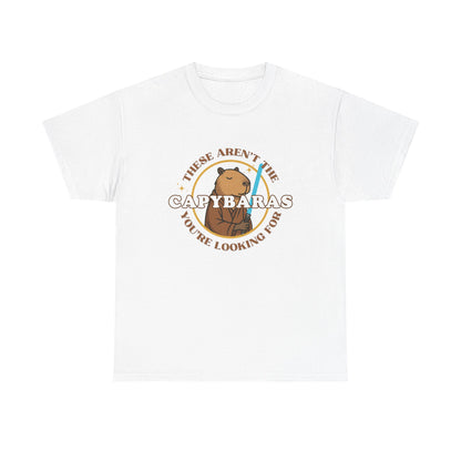 Star Wars Parody Shirt – These Aren’t the Capybaras You’re Looking For – Obi-Wan Capybara – Funny Nerd Gift - Unisex Adult Tee