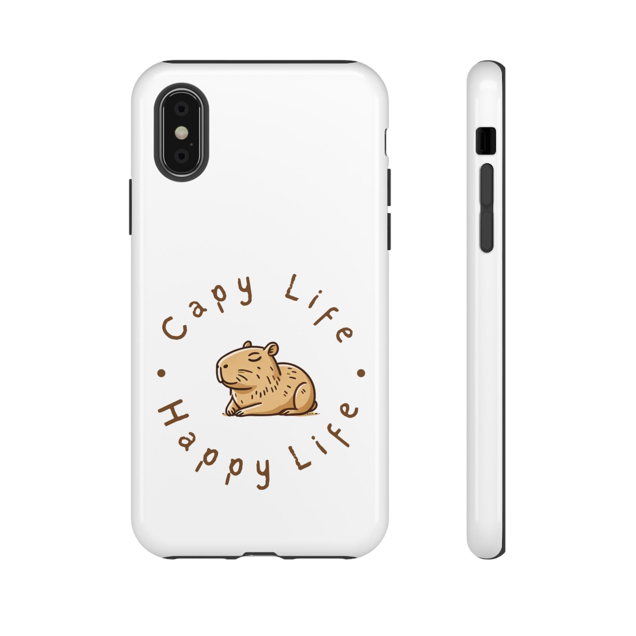 Capy Life Happy Life Signature Logo Phone Case