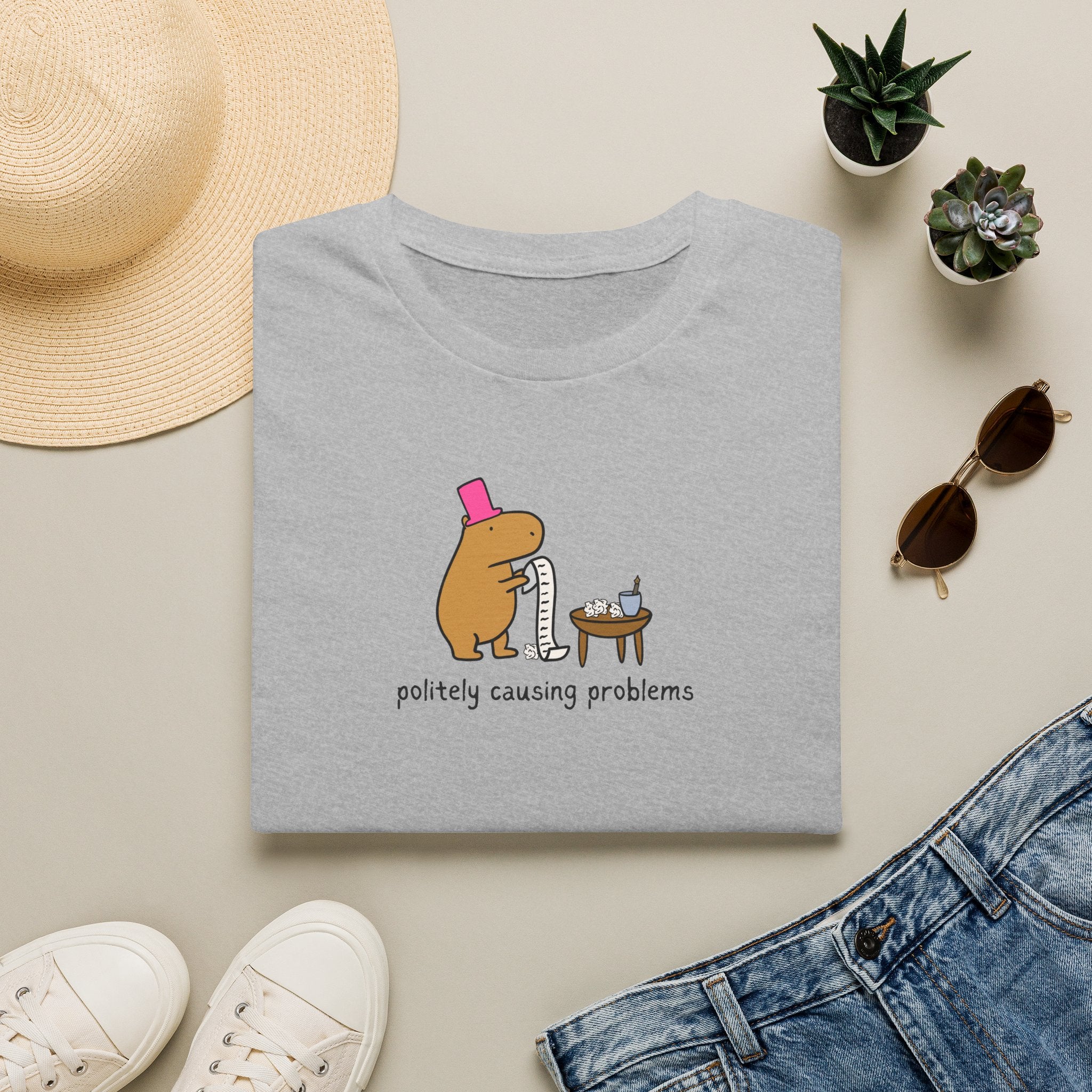 Politely causing problems - Softstyle Adult T-Shirt