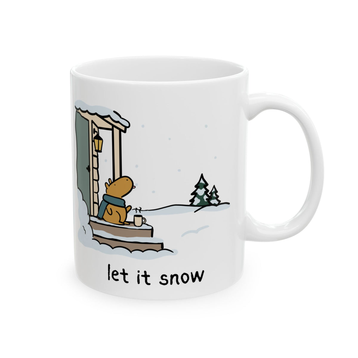 Let it Snow Capybara Coffee Mug