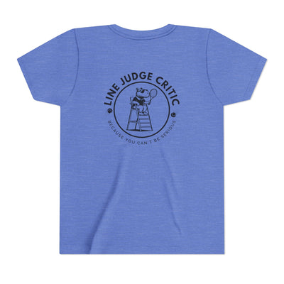 Kids Tennis Shirt – Funny Capybara Line Judge Tee – Double Sided Tee